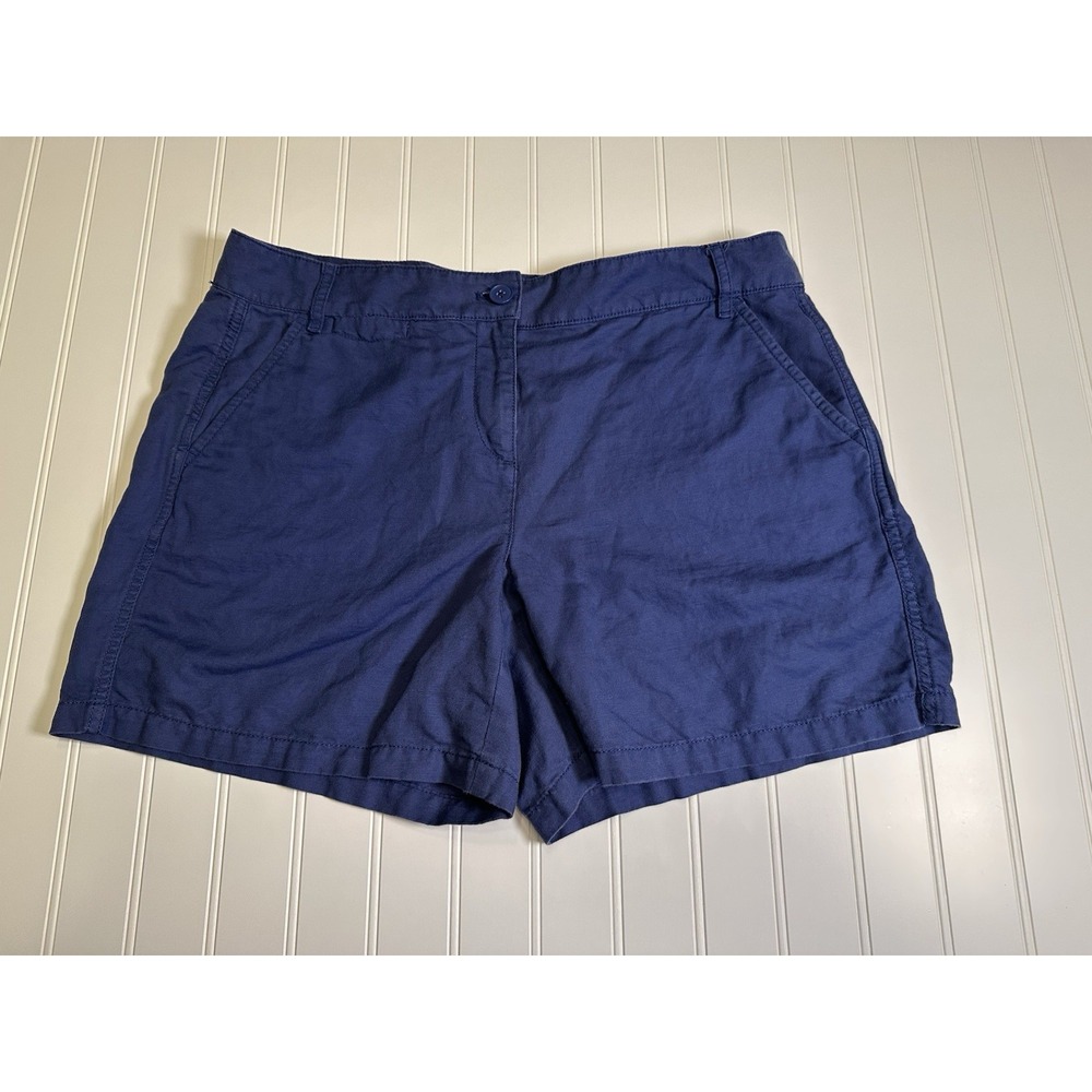 Ann Taylor LOFT Chartreuse Shorts Tailored Cotton Blend Size 10 Classic Preppy